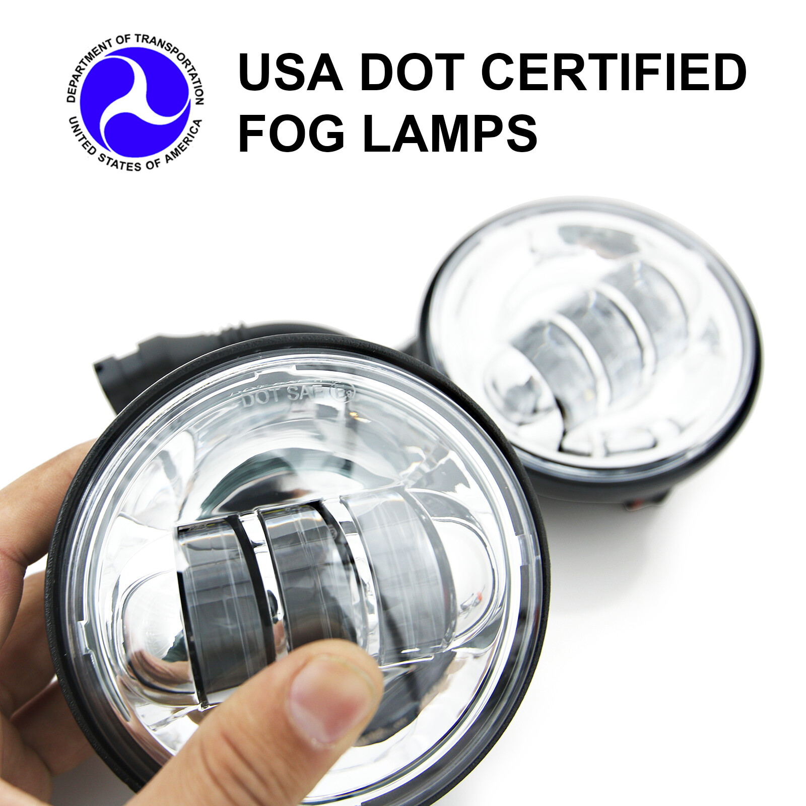 4.5" LED Auxiliary Spotlight Passing Light For Harley Street Glide FLHX 06-22