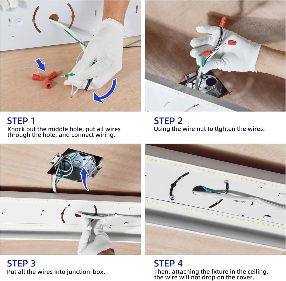 4 Pack 4FT LED Wraparound Light