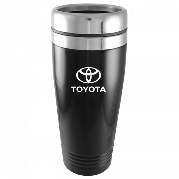 Toyota Logo Black 16oz Stainless Steel Tumbler Travel Mug Official Licensed
