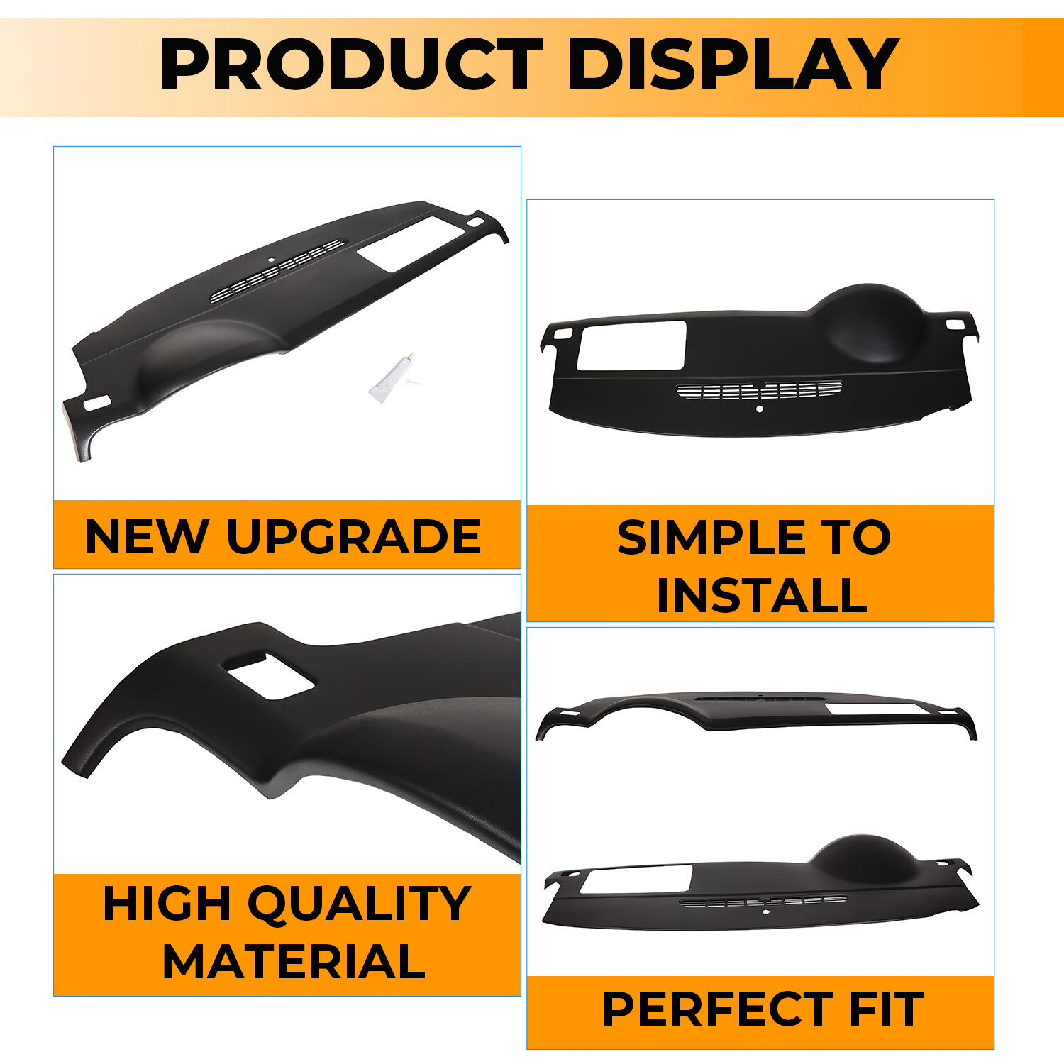 FOR 2007-2014 TAHOE SUBURBAN GMC YUKON DASH BOARD CAP DASHBOARD COVER OVERLAY