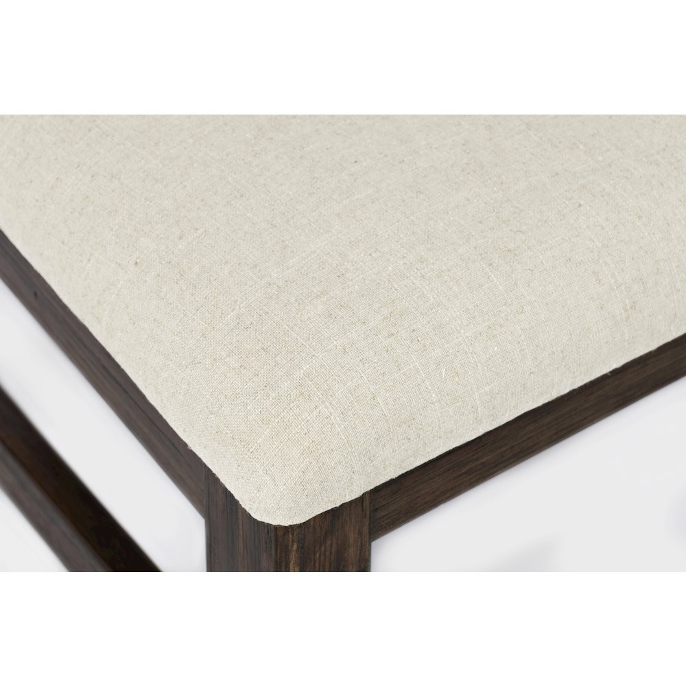 Bakersfield Mission Style 57'' Solid Acacia Upholstered Dining Bench