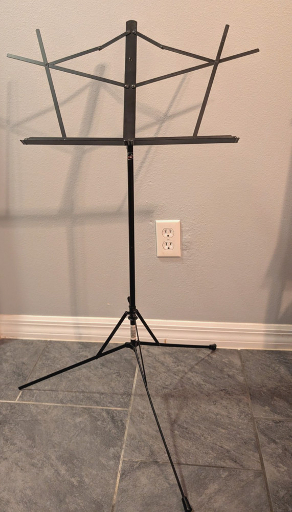 Pro Line Adjustable Foldable Portable Sheet Music Stand Black