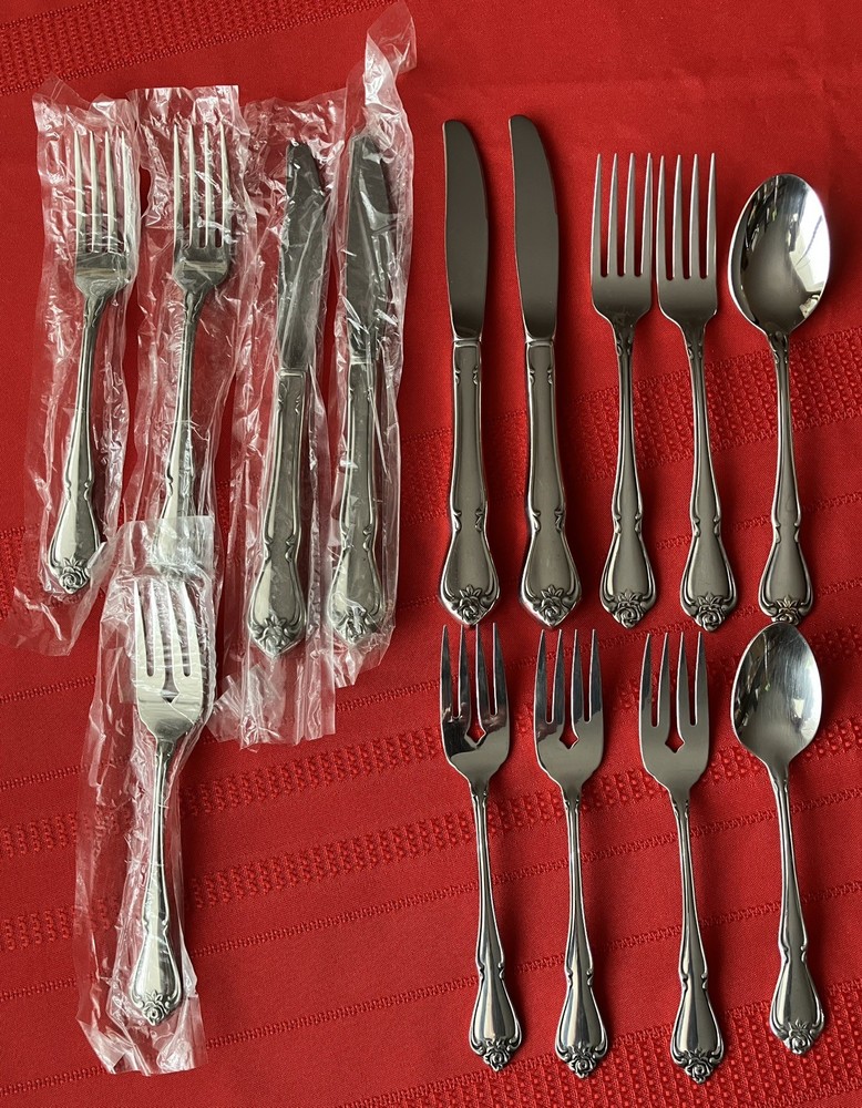 Oneida Arbor Rose Flatware - 14 Replacement Pieces Stainless Spoon Fork Knife