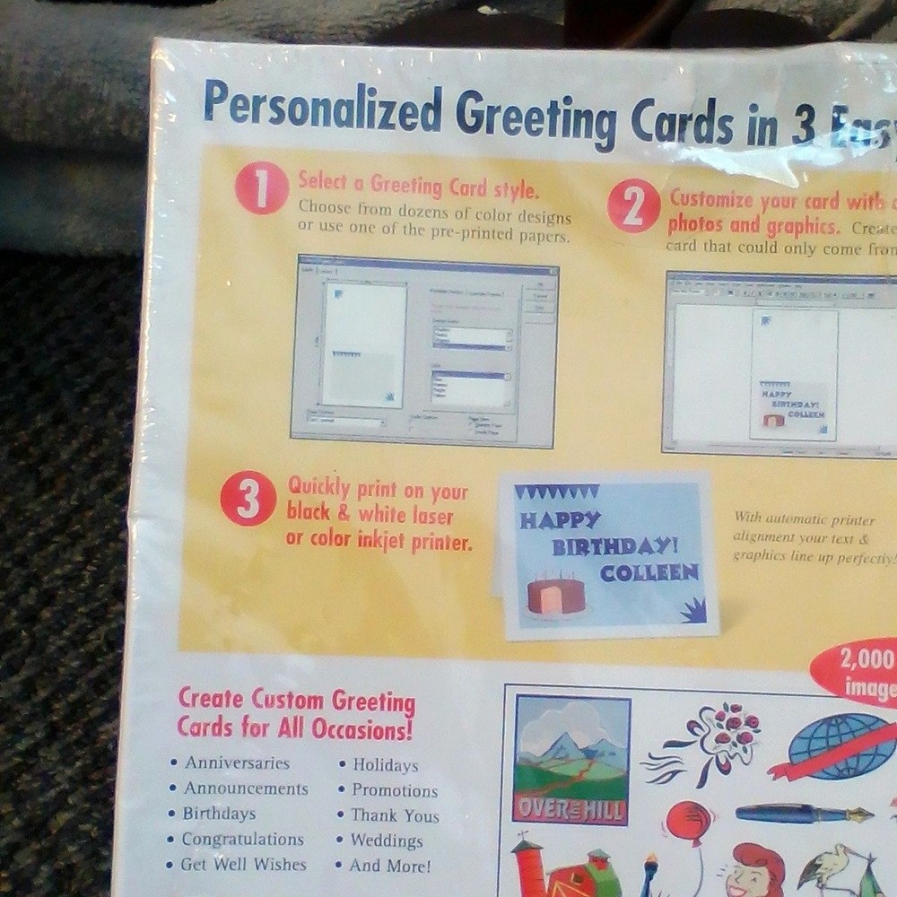 Vtg Computer Software Windows 95 Pro Venture Greeting Cards CD-ROM
