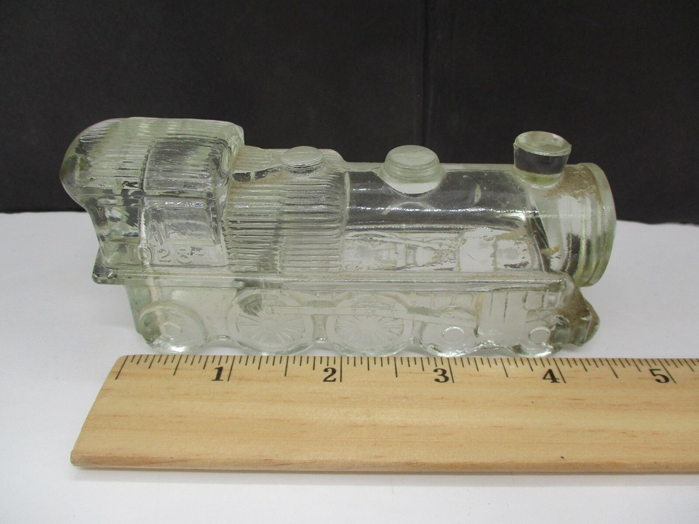 Vintage Glass Candy Container Train Locomotive