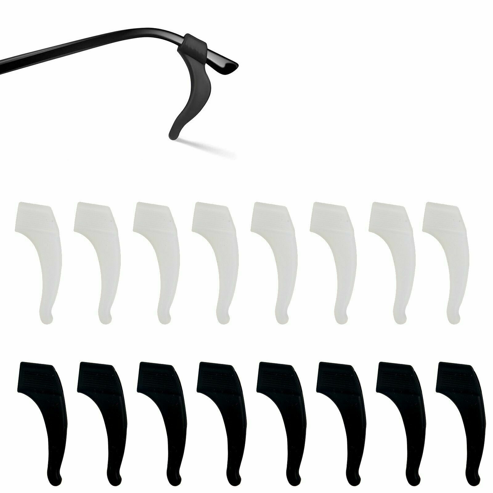 6 Pair Anti Slip Glasses Ear Hooks Tip Eyeglasses Grip Temple Holder Silicone US