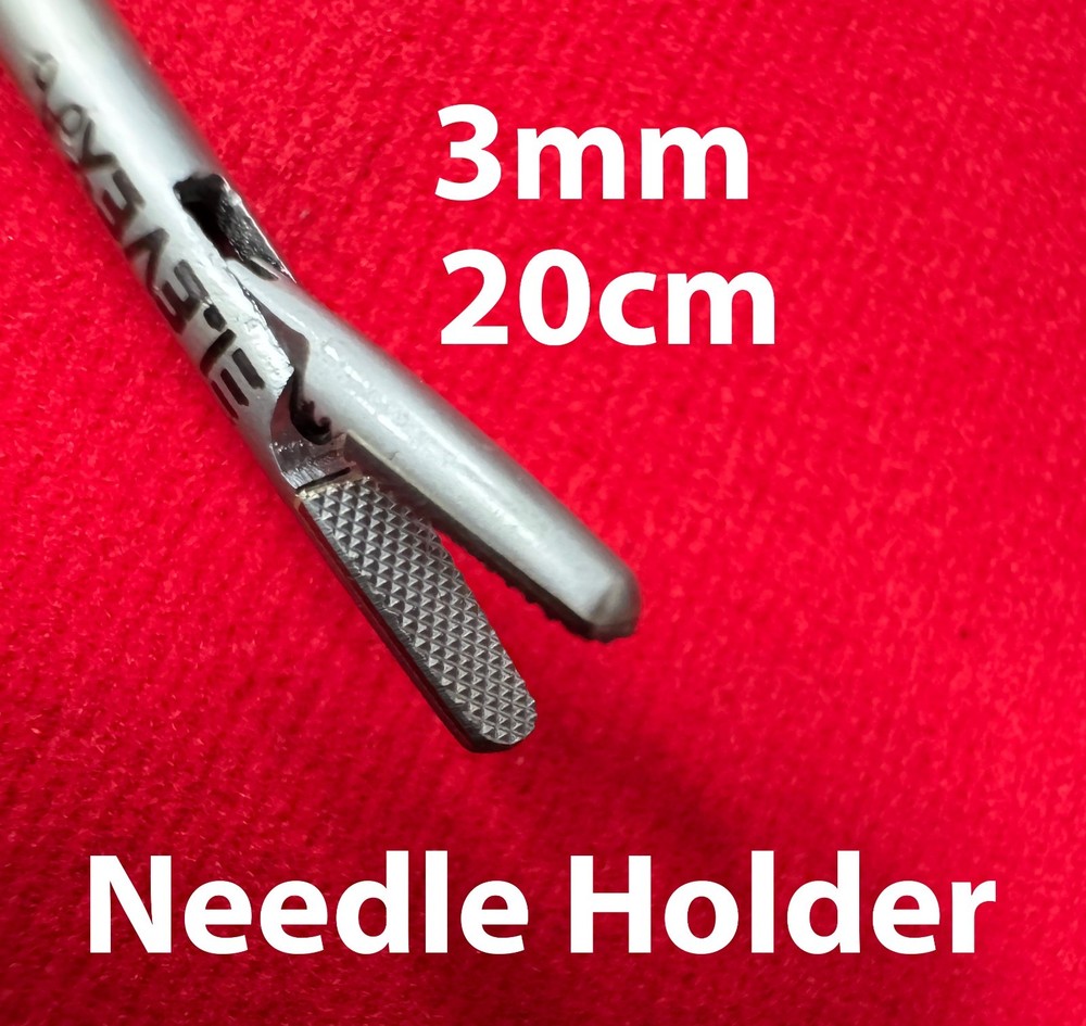 ELEVEXA Laparoscopy 3mm Needle Holder Straight Laparoscopic Variable Length
