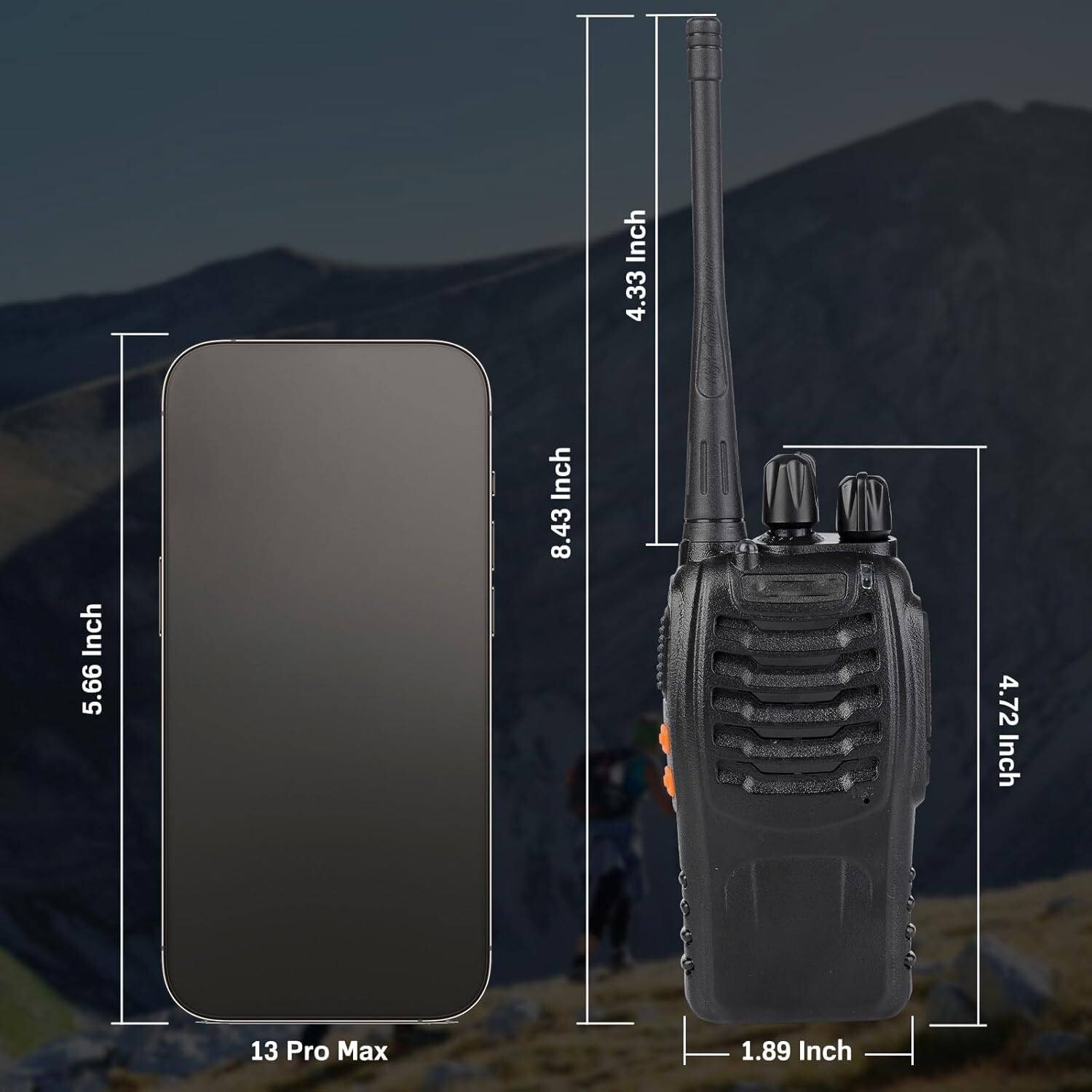 Walkie Talkie Long Range 50 Mile Two Way Radio Charge Waterproof 6 / 10 Pack Set