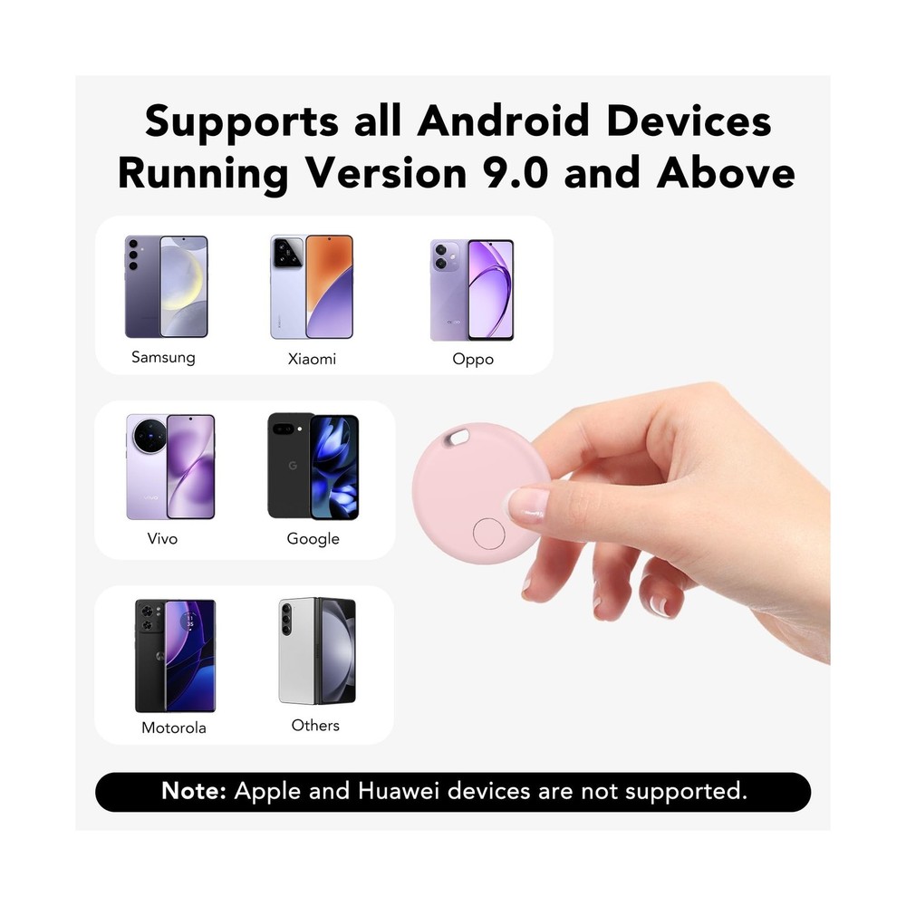 Air Tracker Tag for Android 2 Pack(NOT iOS or Huawei), Bluetooth Item Finder ...