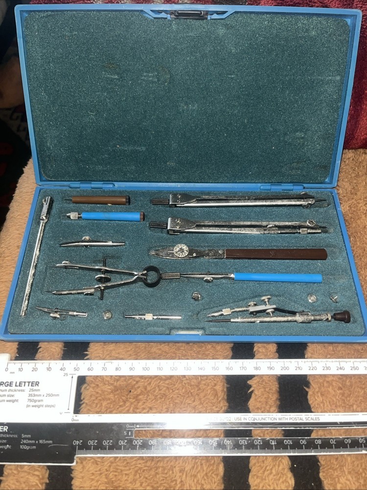 Vintage Soviet Union Engineering technical drawing set 1970’s(USSR))