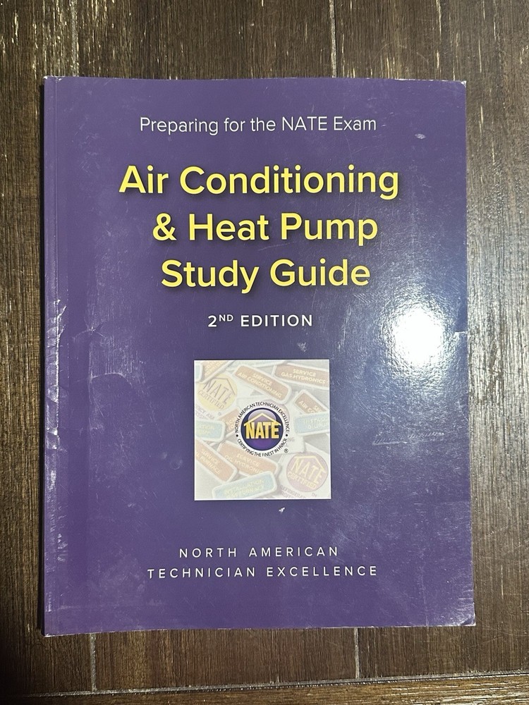 NATE HVAC Study Guide Bundle Core + Heat Pump Exam Prep Books Marked