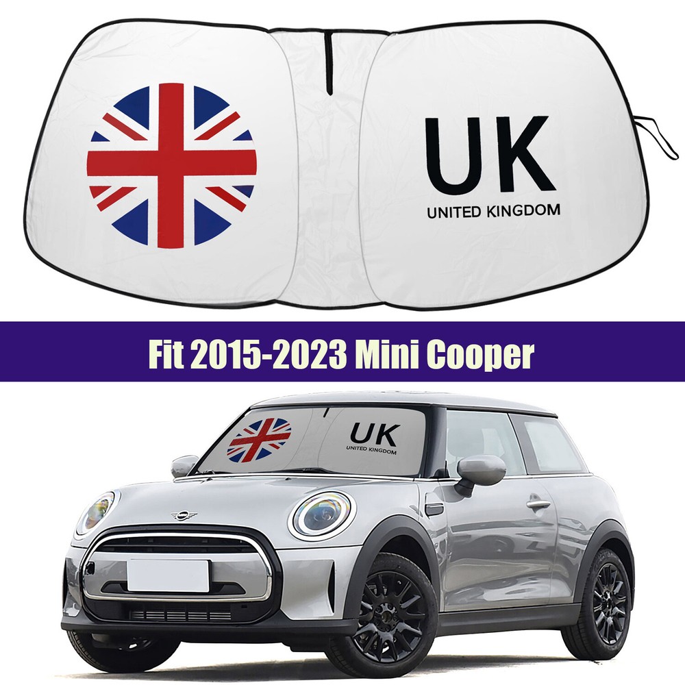 For Mini Cooper 15-23 Foldable Windshield Sun Shade Union Jack Front Visor Cover
