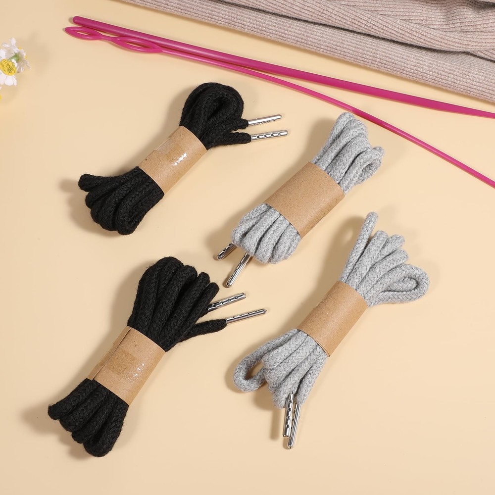 BOHUIZ 4 Pcs Drawstring Cords Universal Replacement Drawstring for Sweatpants...