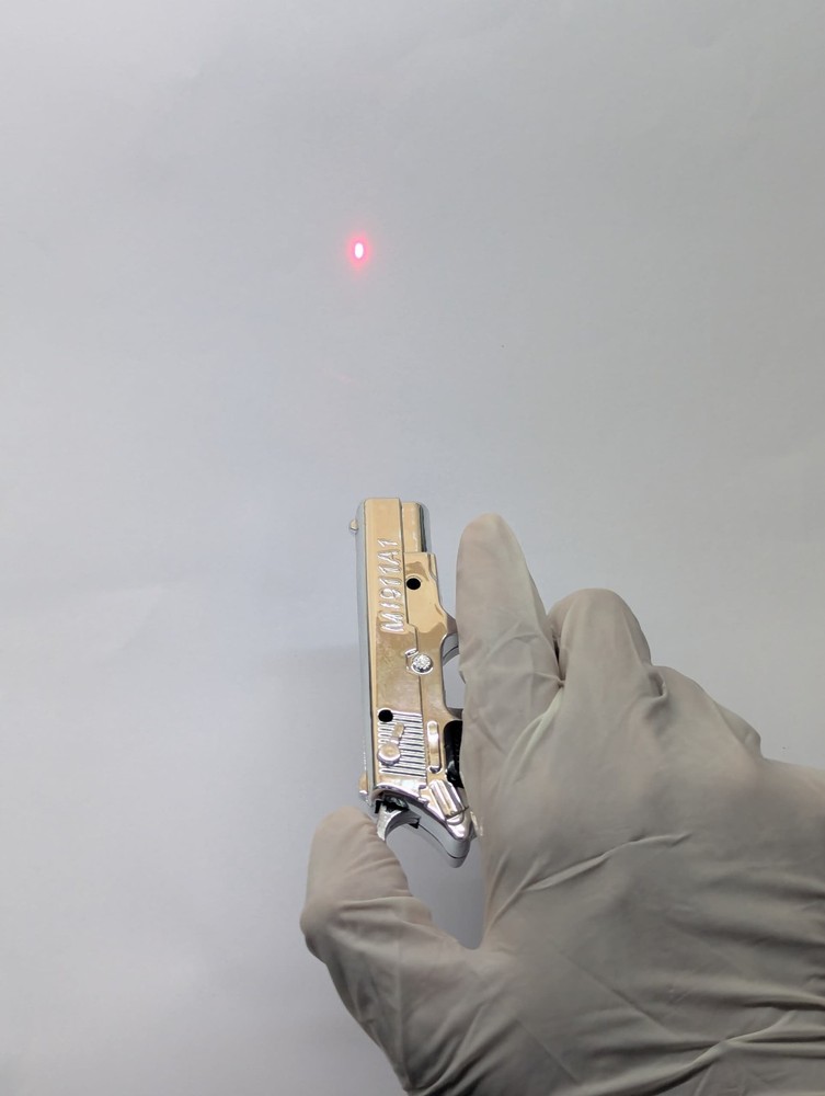 M1911A1 Mini Gun Keychain Laser Pointer, LED Flashlight 1/6 Scale