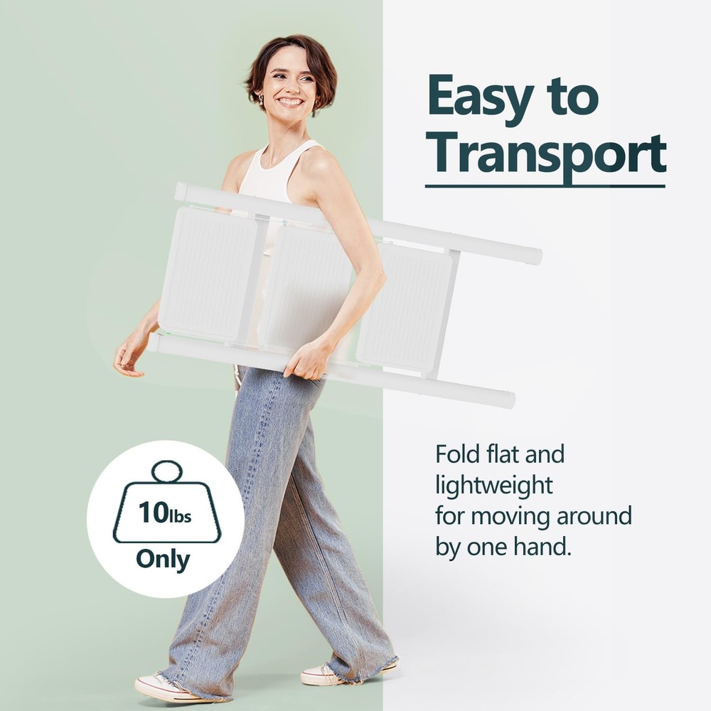 3 Step Ladder, Folding Step Stool with Wide Pedals, Compact Stepping Stool fo...