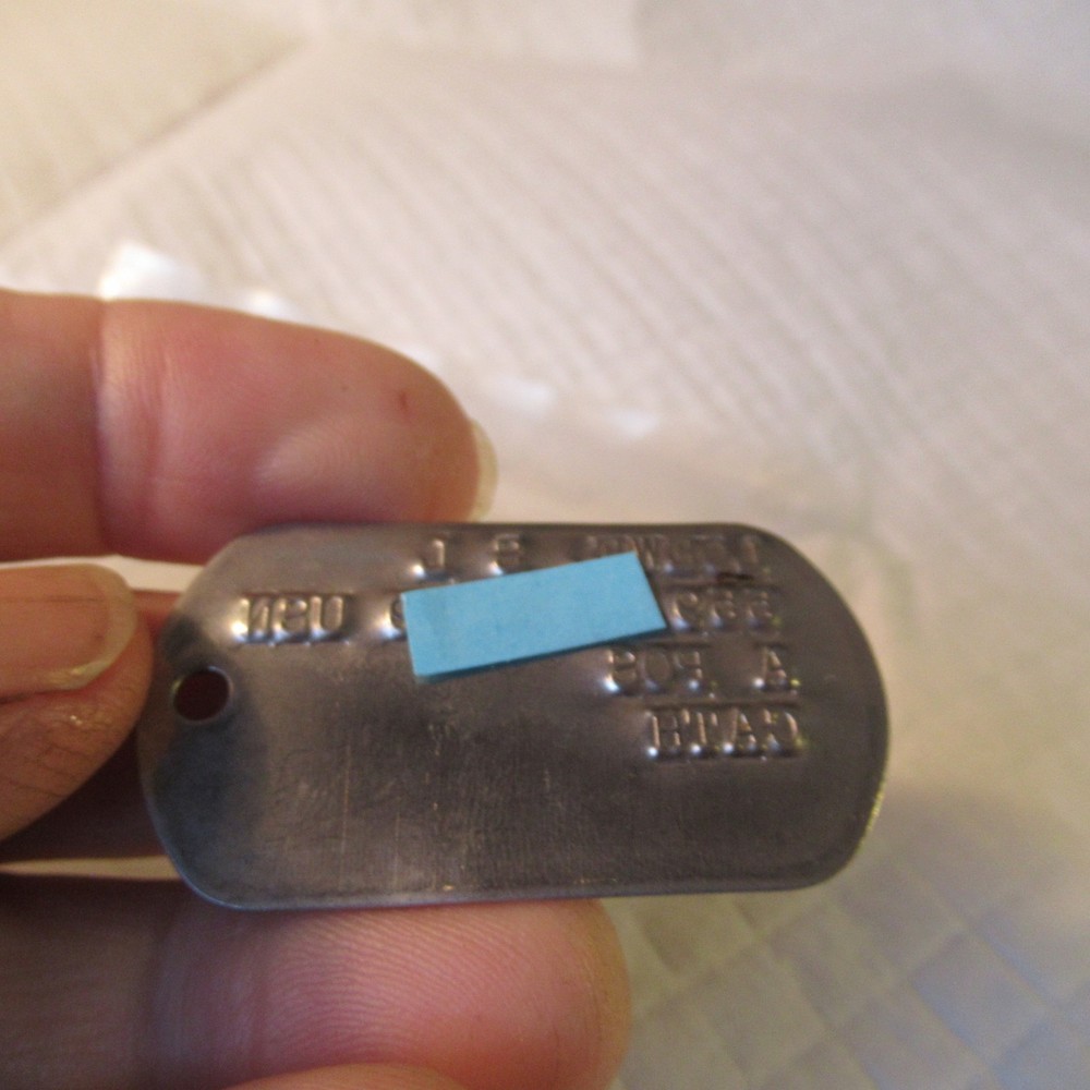 VINTAGE US MILITARY SINGLE DOG TAG S L LOEWE