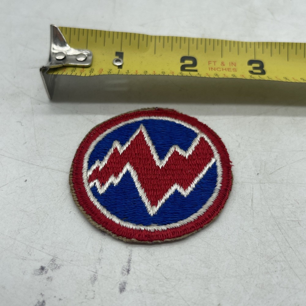 Vintage U.S. Army 312th Logistical Command Patch White Blue Red 2” Circle