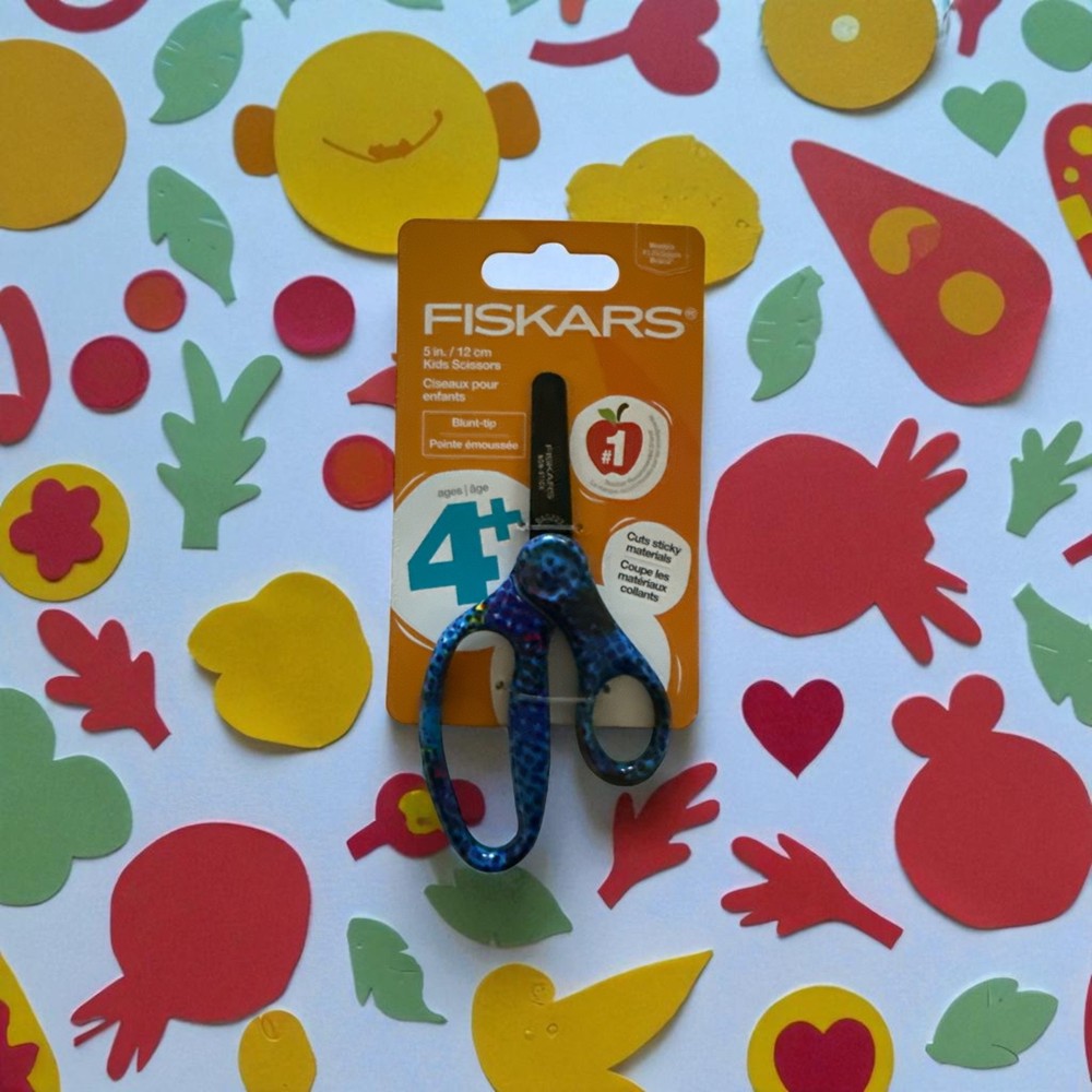 Fiskars Softgrip Kids Pointed Tip Scissors 5"-Assorted Designs -194330