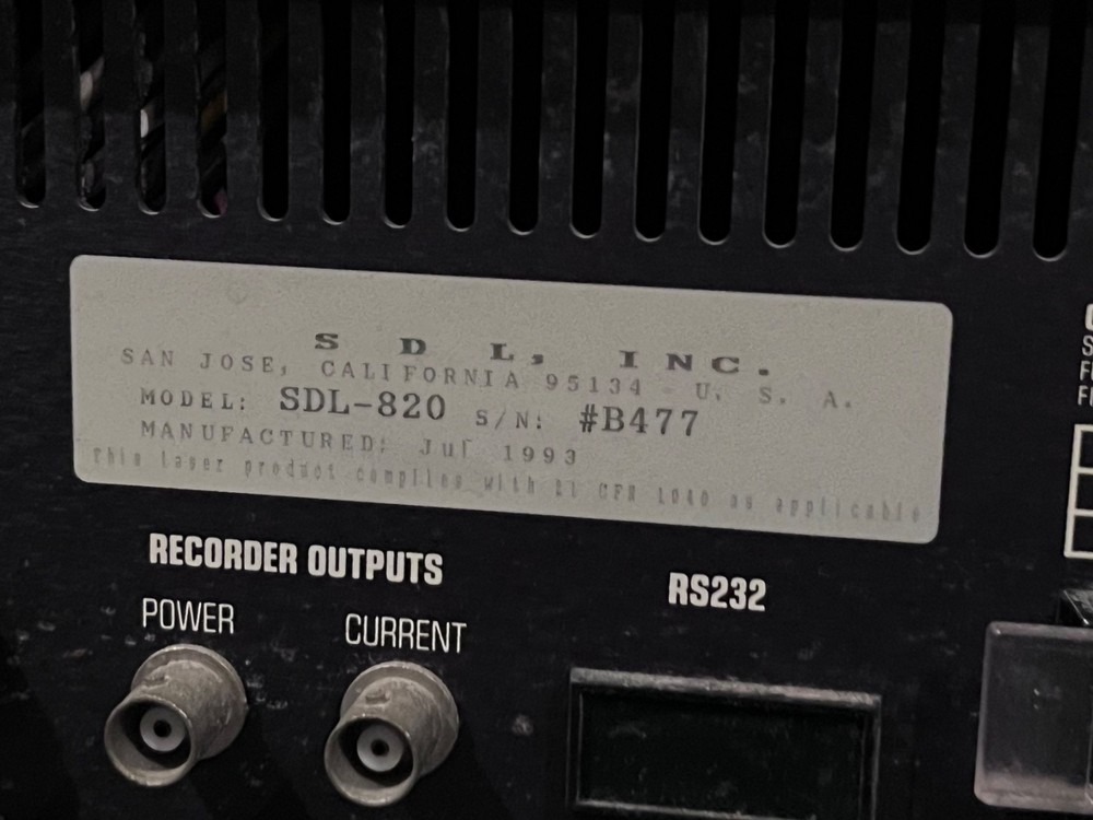 Pre-Owned Spectra Diode Labs SDL 820 Laser Diode Driver SDL820