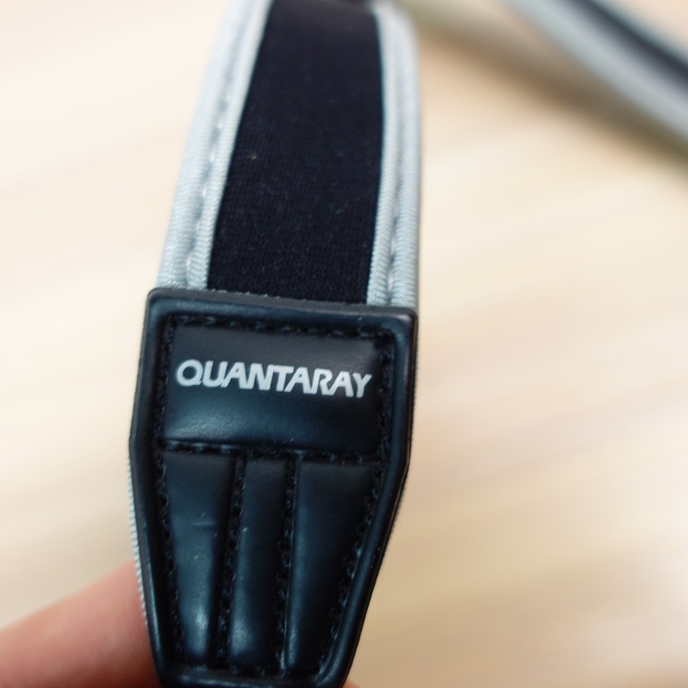 Camera Strap Replacement QUANTARAY Black Grey Neck Shoulder Nylon Handle 18 in