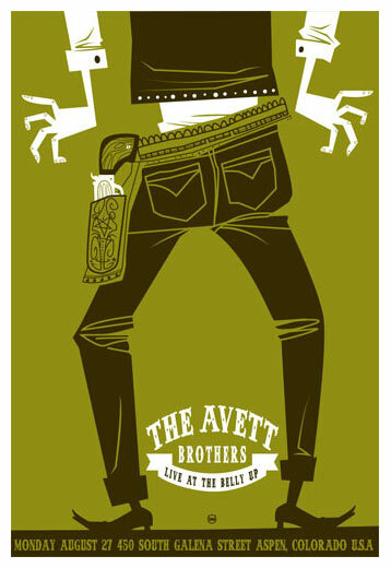 Scrojo The Avett Brothers Belly Up Aspen PosterSCRG_Avett_0708