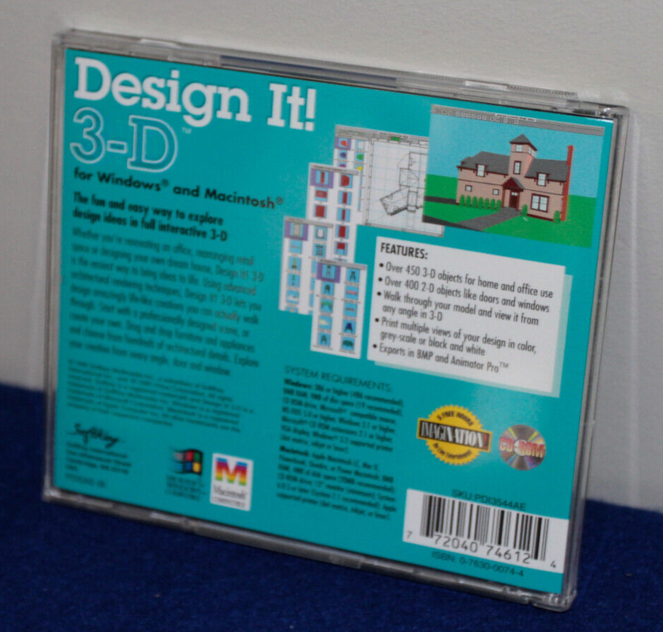 Softkey Design It 3-D (CD-ROM, Windows) Disc with User Insert Only - Take a L@@K