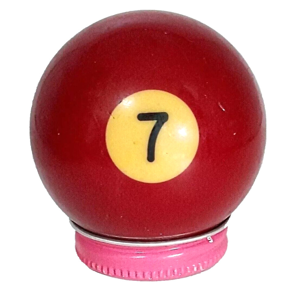 Vintage Number 7 Solid Red Billiards Pool Ball (31362c)