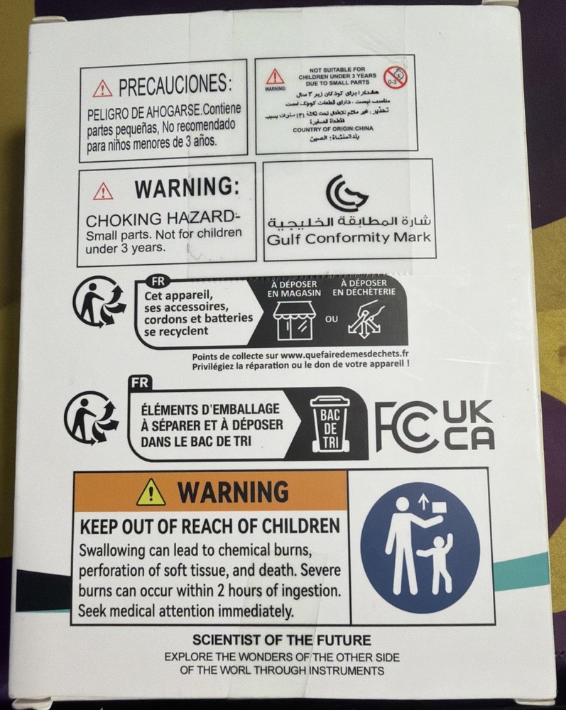 Portable Mini Microscope Handheld 60x-200x Lighted Microscope With Slides