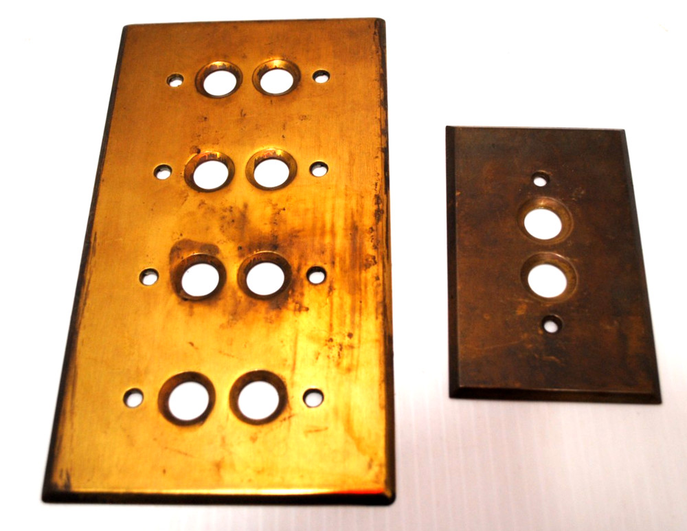 antique perkins push button light switch brass 1903
