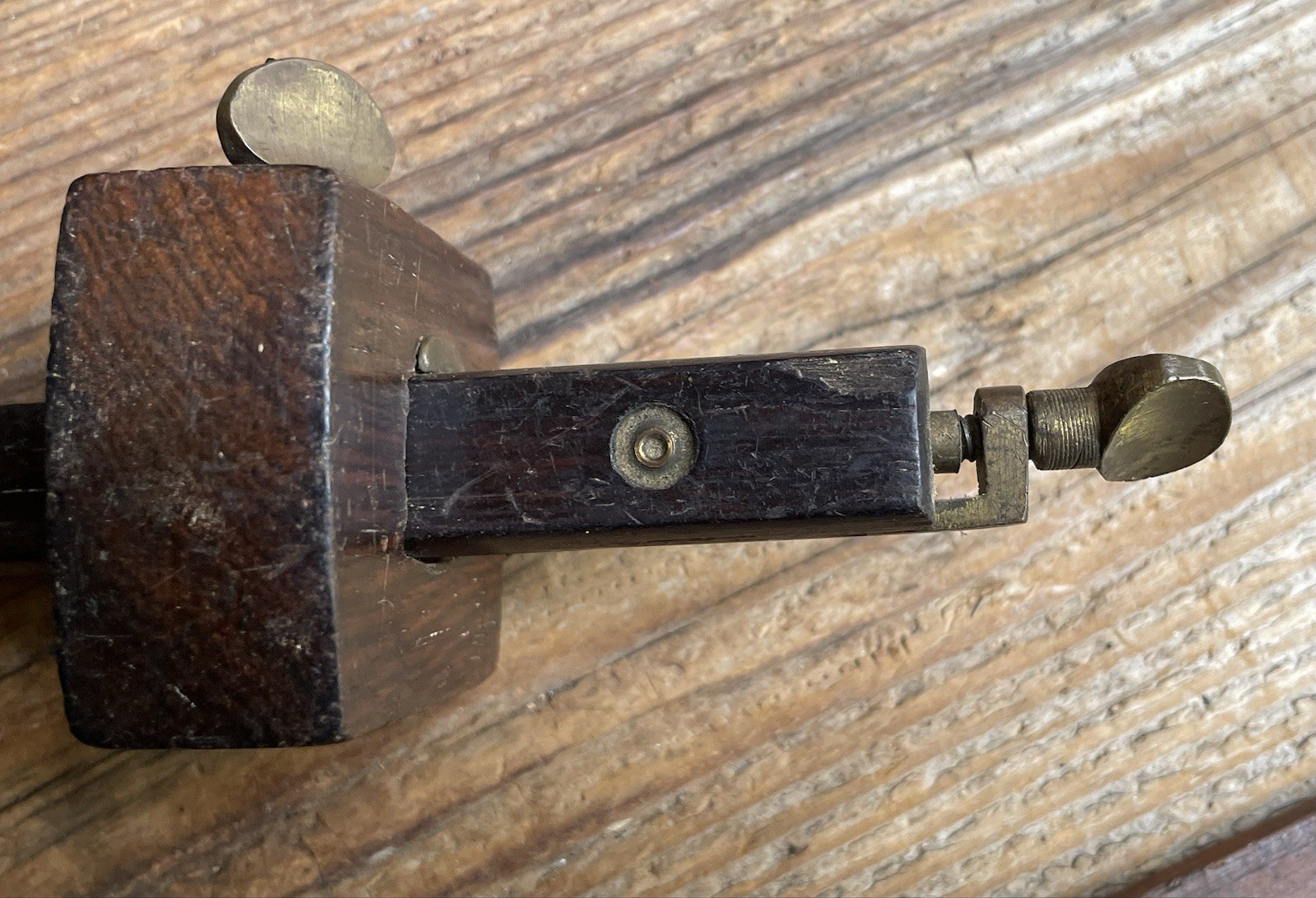 Vintage Rosewood & Brass Marking Mortise Gauge
