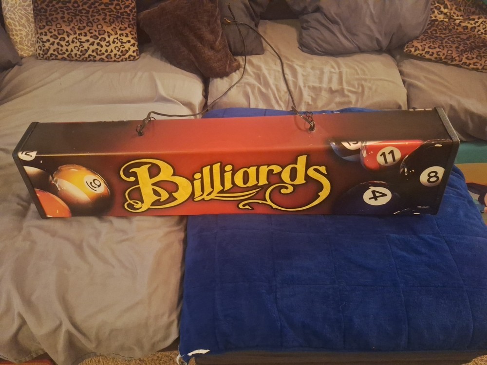 BLUE BILLIARDS, Back lit Pool Table Light Billiard Lamp