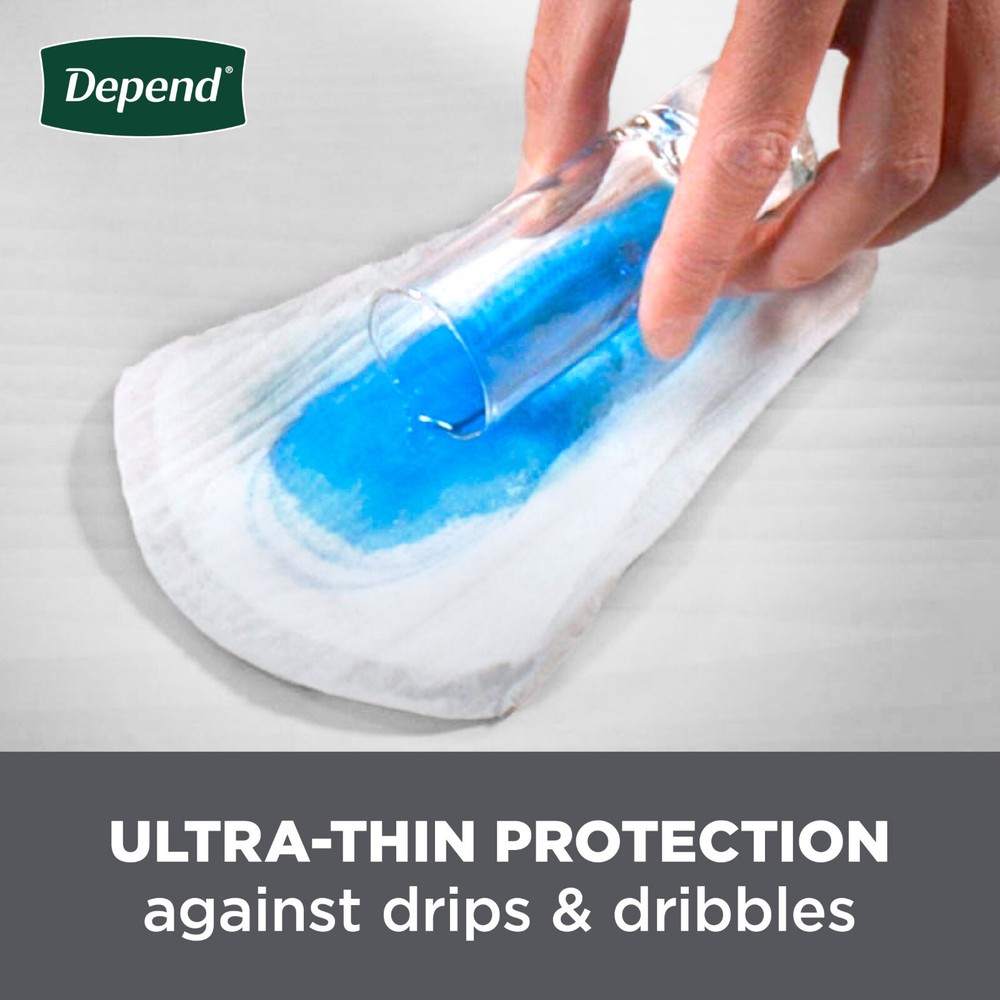 Depend Shield Incontinence Pads for Men Bladder Control Pads, Light, 58 Count