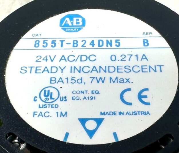 Allen Bradley 855T-B24DN5 Stack Light Amber