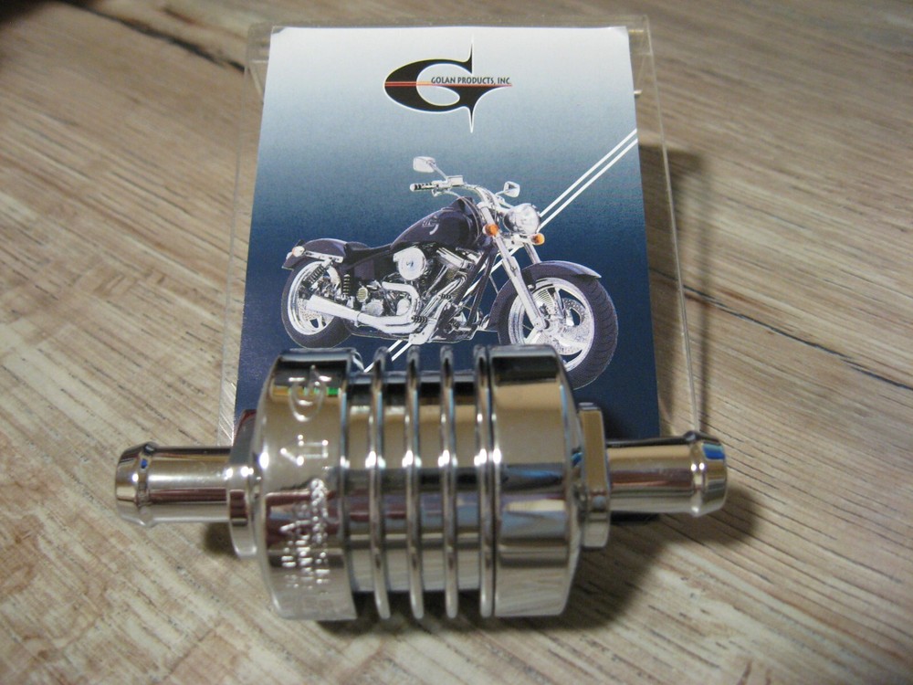 Golan Compact 3/8" Mini Fuel Filter - Chrome 60-375C