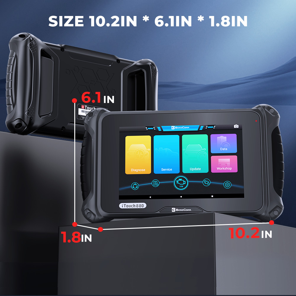 BOSSCOMM iTouch 880 OBD2 Scanner Diagnostic Tool Fuel Injector Coding Service