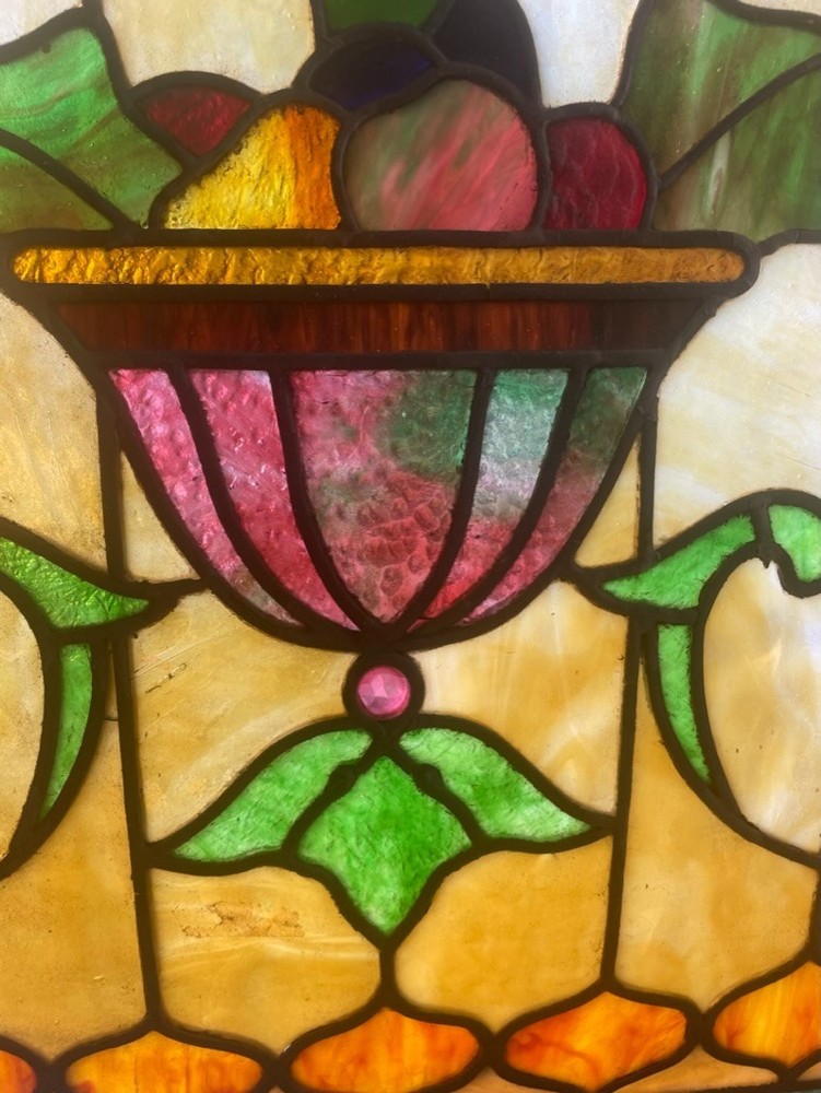 Nice fruit bowl stained glass window