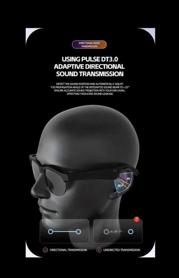 Wireless Headset Sunglasses XG88 Pro Bluetooth Unopened Package