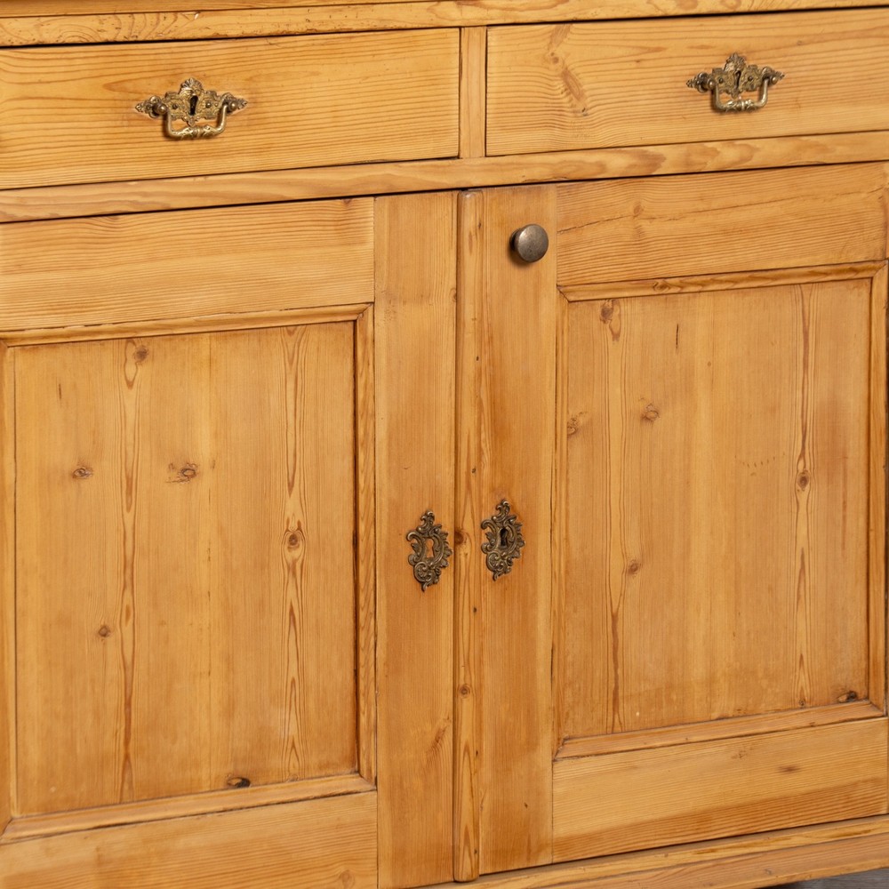 19th Century Danish Pine Sideboard Cabinet