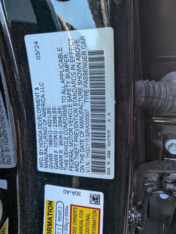 Camera/Projector Radar Unit Behind Rear Bumper Fits 24-25 ACCORD 793755