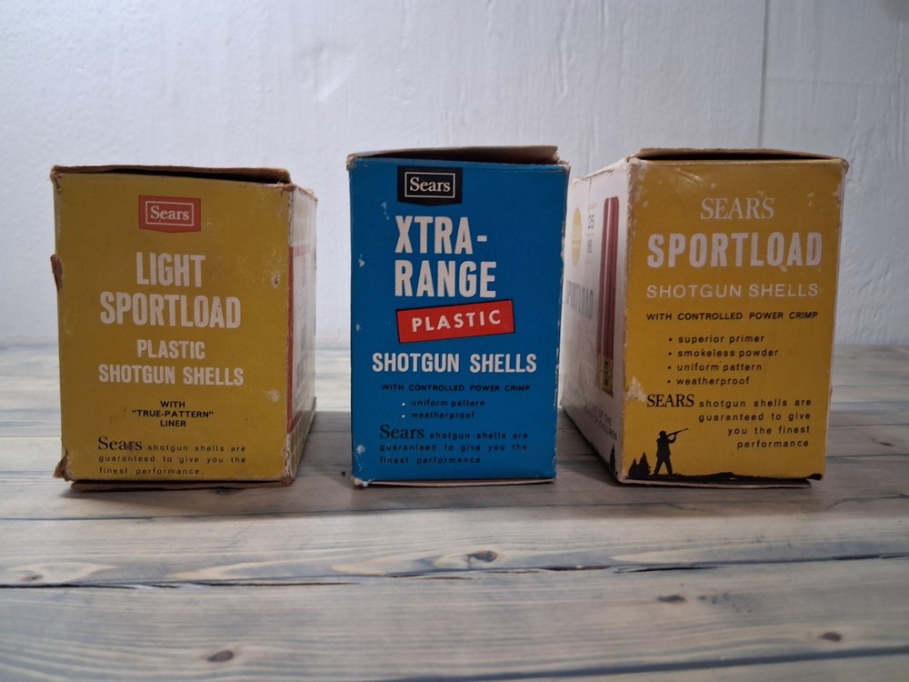 Assorted Vintage Sears Empty Shotgun Shell Boxes