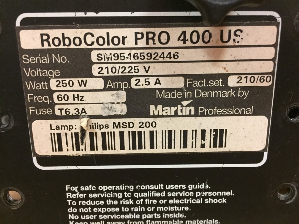 Martin Robocolor Pro 400 Threaded Lens Mount with Screws