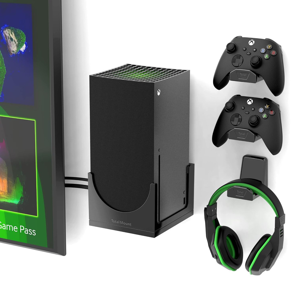 Wall Mount for Xbox Series X with Controller Headphone Holders Cool Ventilation