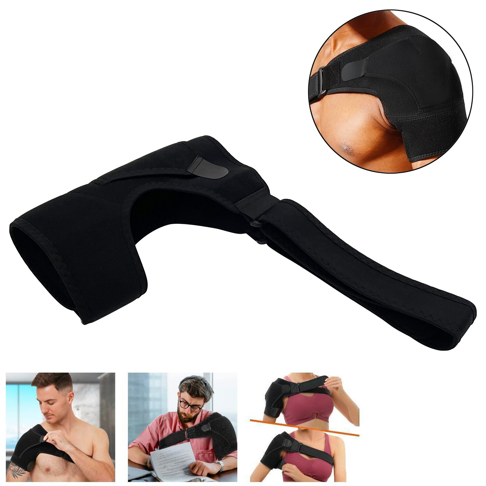 Shoulder Brace Support Adjust Compression Sleeve Torn Rotator Cuff Relief Joint
