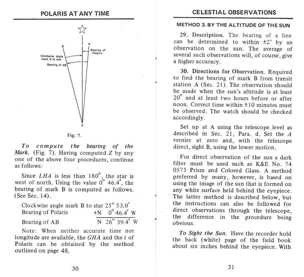 1982 KEUFFEL & ESSER SOLAR EPHEMERIS
