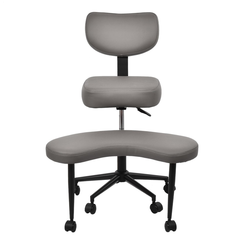 Height Adjustable Seat with Wheels for ADHD, Kneeling Chair with Back Support