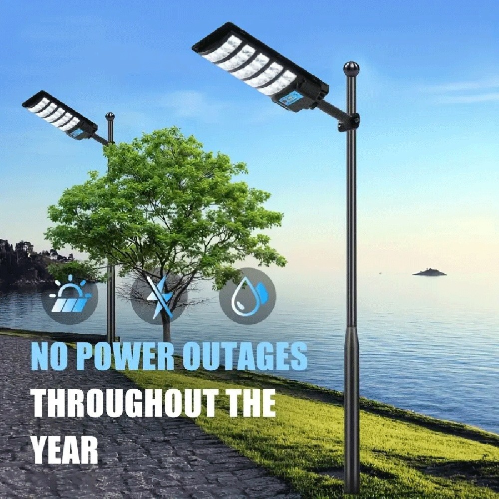 20000000LM Commercial LED Solar Street Light Outdoor Dusk to Dawn Road Area Lamp