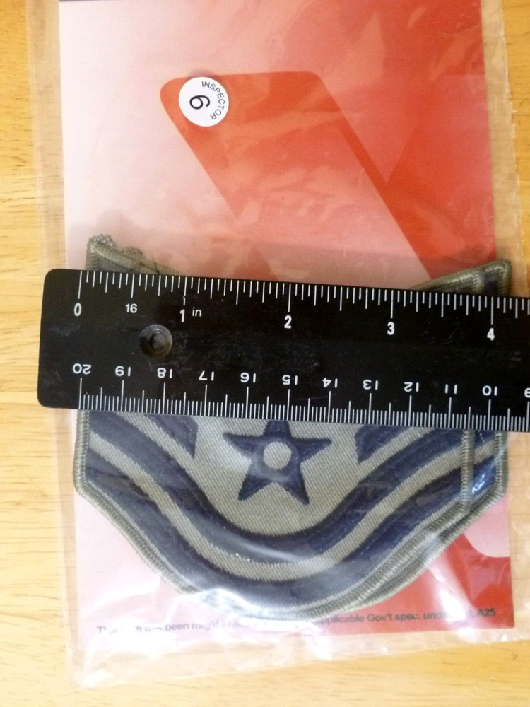 Air Force Chevron Patch DCU USAF Rank E-6 Airman (pair)