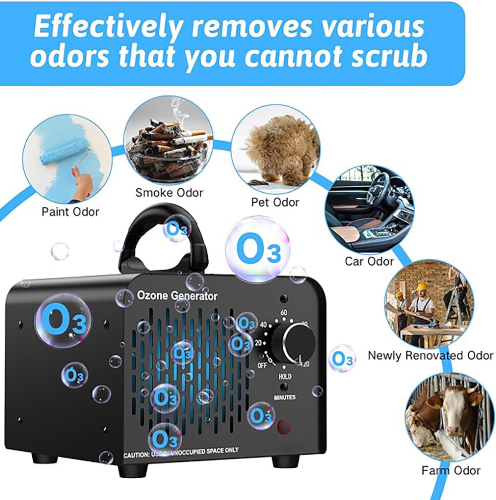 36000mg/h Ozone Generator Machine Air Purifier Ionizer Ozonator Timer for Home
