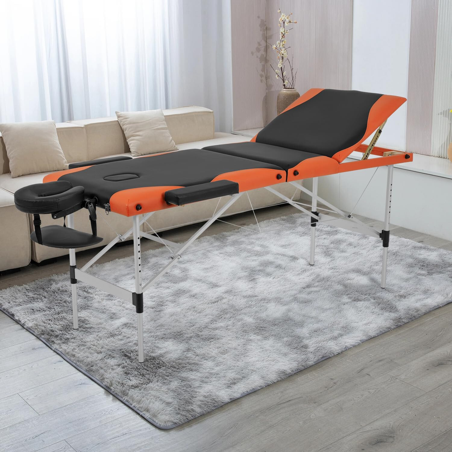 Massage Table Massage Bed 83 inch Spa Bed 3 Folding Portable Massage Table