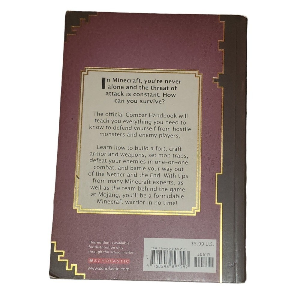 Minecraft Combat Handbook Updated Edition Guide Book Game Strategy